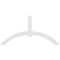 Ekena Millwork Archdale Architectural Grade PVC Gable Bracket, 96"W x 48"H x 2"D x 6"F, 12/12 Pitch GBP096X48X0206ARC00 - alternate 2